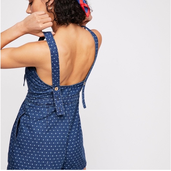 Free People Take Me Somewhere Romper Jumper Printed Overall XS - Picture 5 of 10